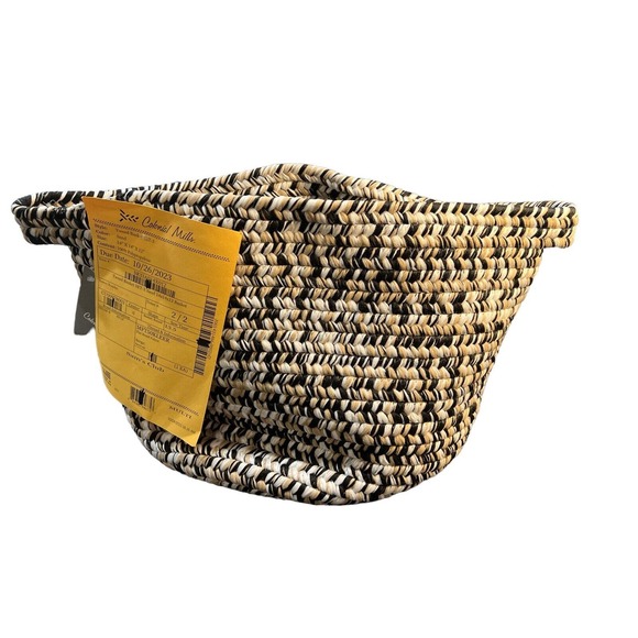Colonial Mills Set of 3 Sand Black White Tweed Storage Baskets Various Sizes NEW - Picture 8 of 10
